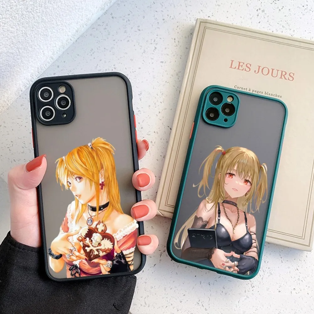 Death Note Misa Amane Phone Case For IPhone 14 11 12 13 Mini Pro Max 8 7 Plus X XR XS MAX Translucent Matte Cover