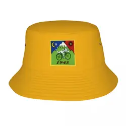 Albert Hoffman LSD Bicycle Day Bucket Hat Summer Headwear Acid Blotter Party Fishing Fisherman Caps for Outdoor Session Hat