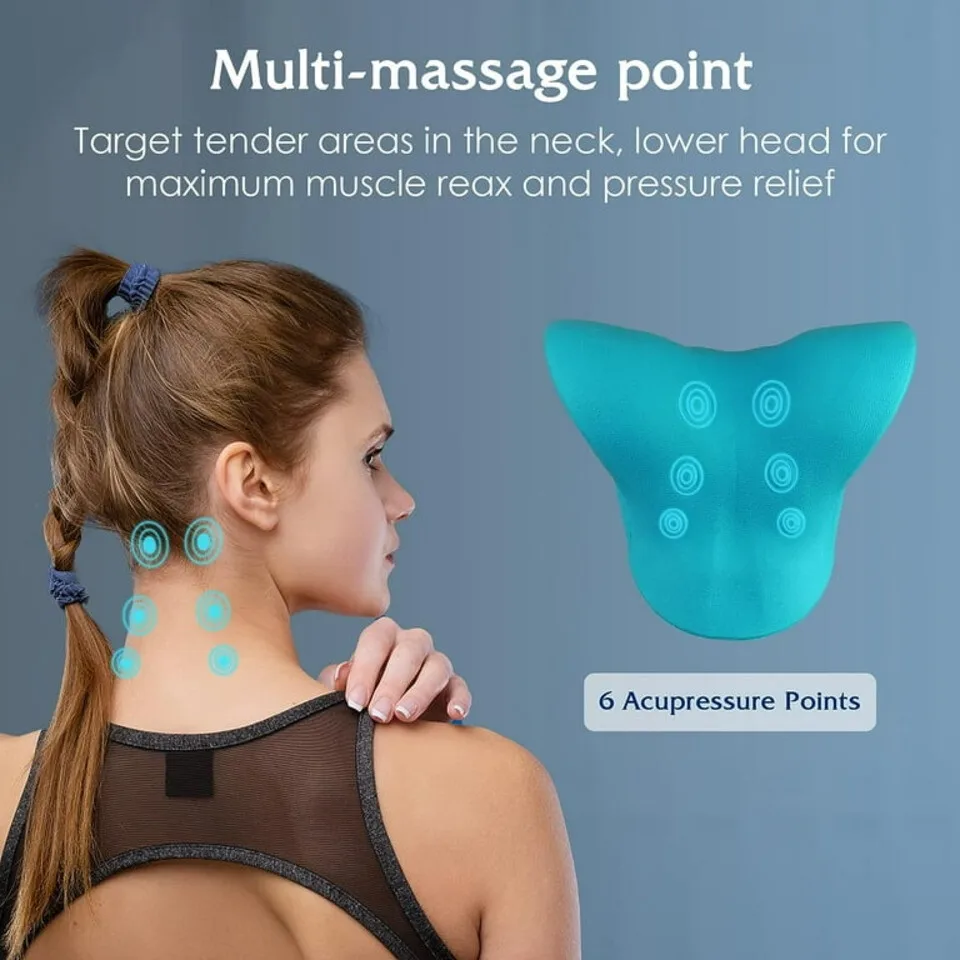 

Eva Neck And Shoulder Relaxer C-shape Cervical Traction Device Relax Spine Alignment Chiropractic Pillow Stretcher Massager