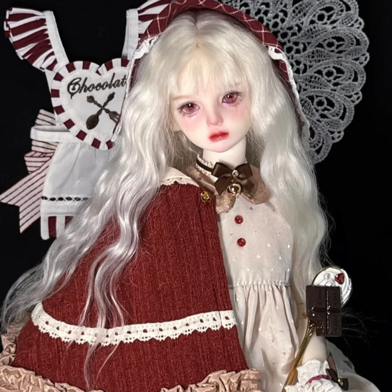 

1/3 1/4 1/6 Babi Doll Accessories White Air Bangs Long Wavy Curls Hair Fashion Cute BJD Doll Cosplay Girls DIY Dress Up Wig