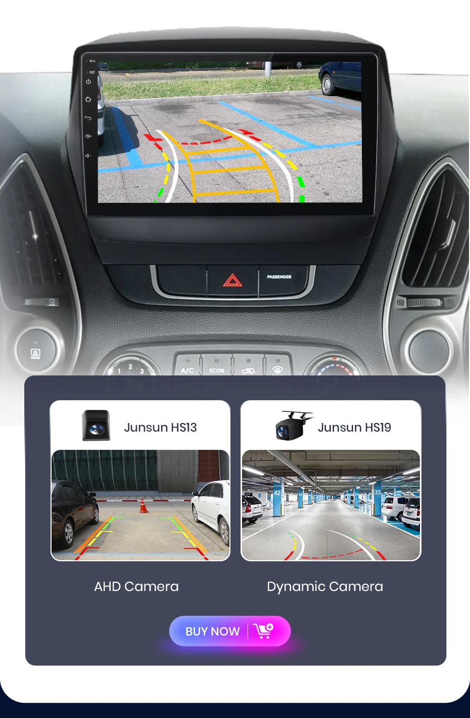 Junsun Kabelloses CarPlay Android Auto Autoradio für Hyundai Tucson 2 ix35 2009 - 2015 2 DIN Multimedia-Stereoanlage mit integriertem Lüfter GPS-Navigation SWC Bluetooth FM RDS DSP IPS-Bildschirm Auto-Intelligentes System 4G WiFi 8-Kern Plug&Play Head Unit – Detail 17