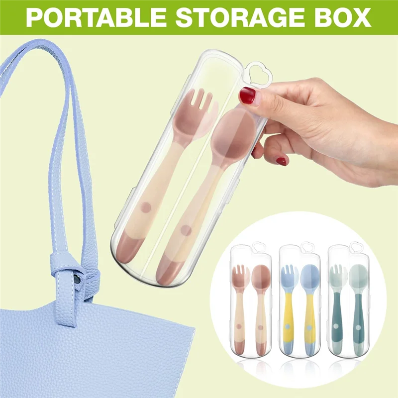 KYCOR-طفل أدوات المائدة الطفل ملعقة وشوكة مجموعة الأطفال الأكل التدريب أدوات المائدة الأطفال طفل رضيع تغذية مجموعة #6