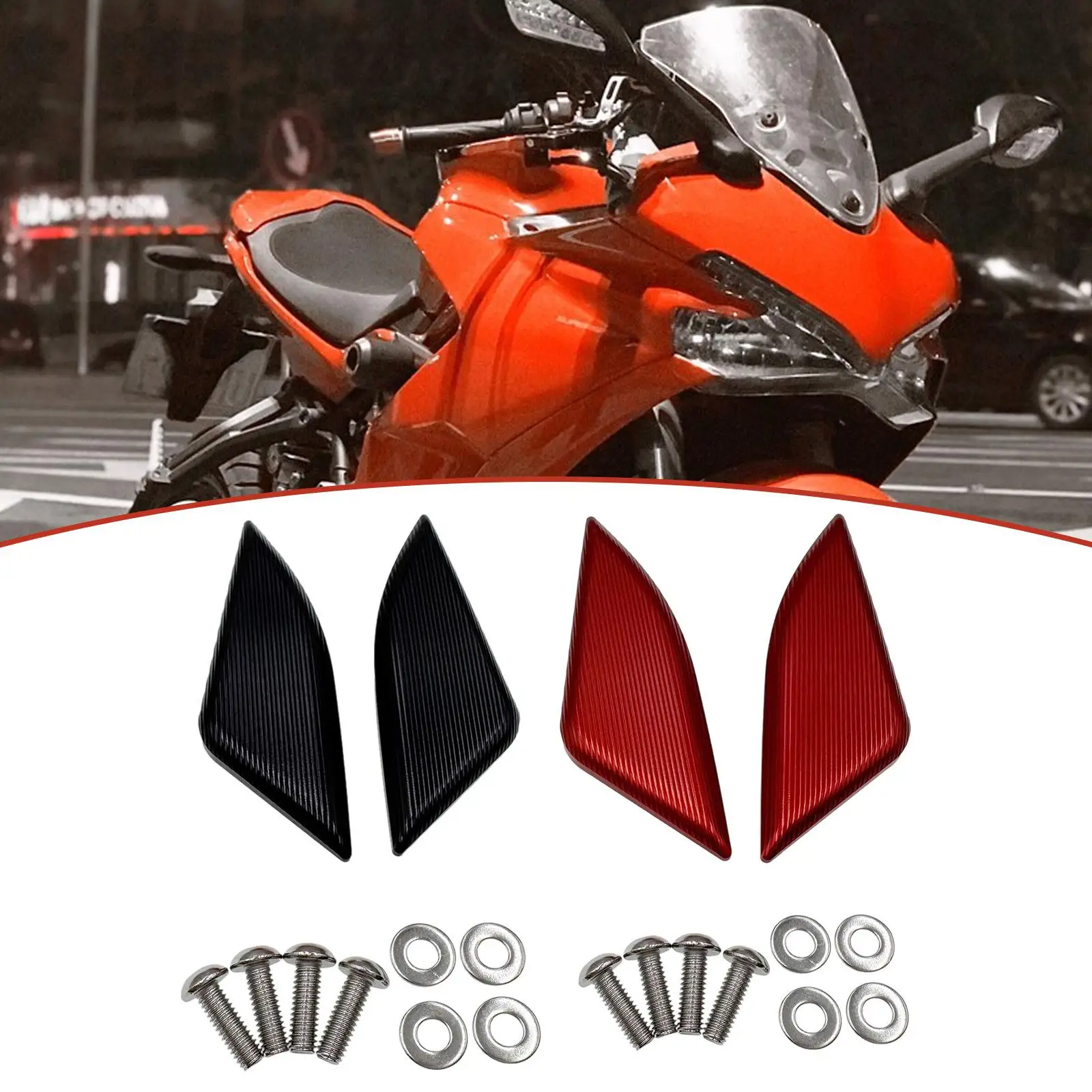 Premium Aluminum Motorcycle Mirror Block Off Plates Easy Install Clean Upgrade for Ducati 959 Panigale