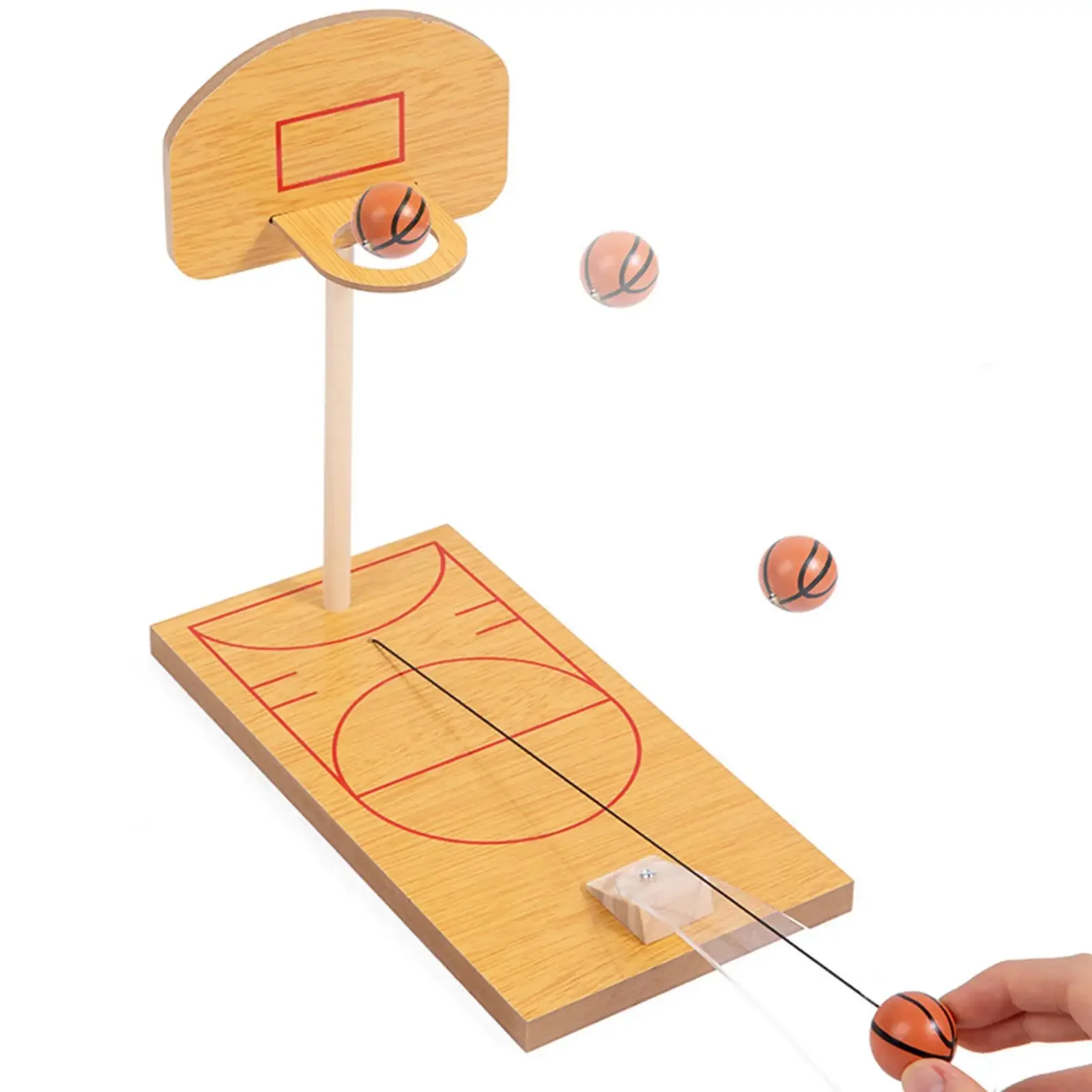 Basketball Games Set,Wood Mini Basketball Game for Novelty Stress-Relief Parent-Child Interaction Desk Toy Mini Basketball Hoops