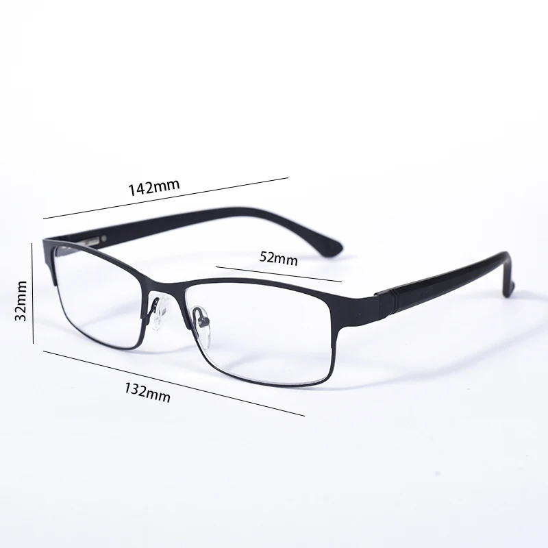 0 neue Edelstahl Männer Business Lesebrille Für Reader Herren Anti Blau Licht Presbyopie Brille + 125 + 175 + 225 + 275 + 350 + 4 – Detail 2