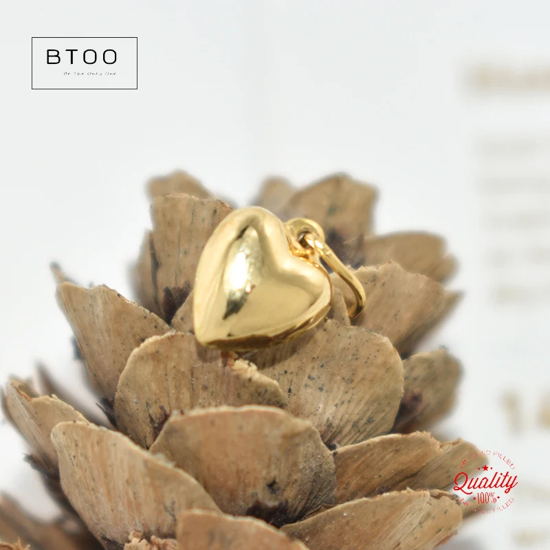 14 Karat Goldfilled 7mm Herzanhänger 1/20 14kt Gold Herz-Tropfenanhänger für Schmuckherstellung DIY Schmuckzubehör – Detail 13