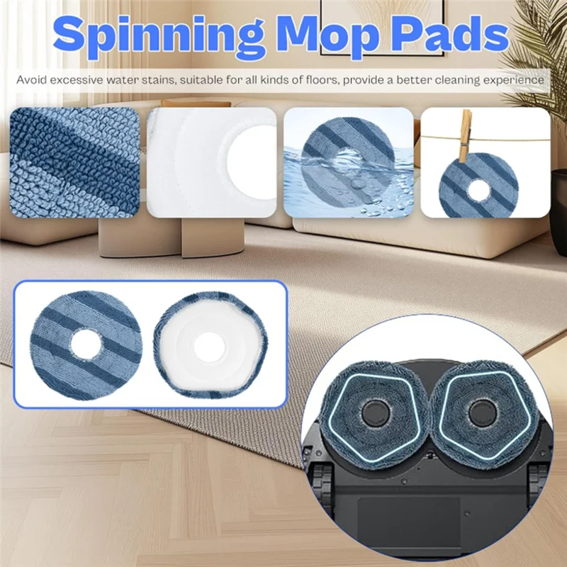 BAAM-For Eufy X10 Pro Omni Vacuum Cleaner Accessories Roller Side Brush Filter Mop Pad Dust Bag Ultra Durable Accessories