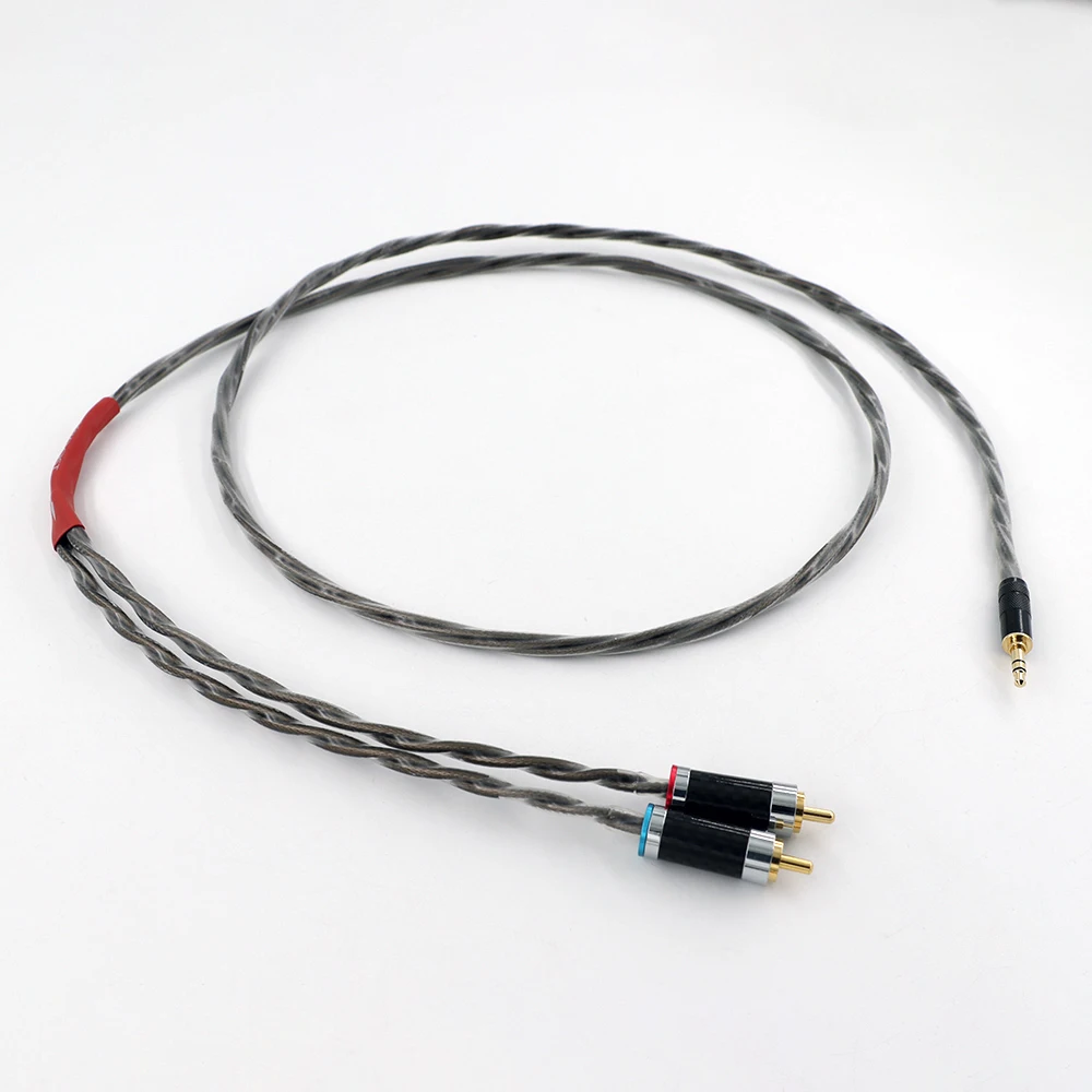 Music ribbon Odin 3.5 one point two RCA audio cable stereo power amplifier mobile phone connection to double lotus signal cable