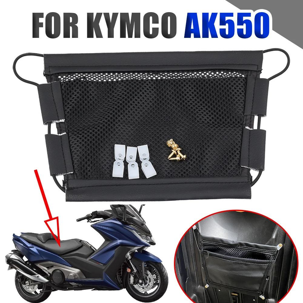 

Under Seat Storage Bag For KYMCO AK550 AK 550 Motorcycle Accessories Leather Tool Bag Pouch Bag Zipper Save Waterproof Parts