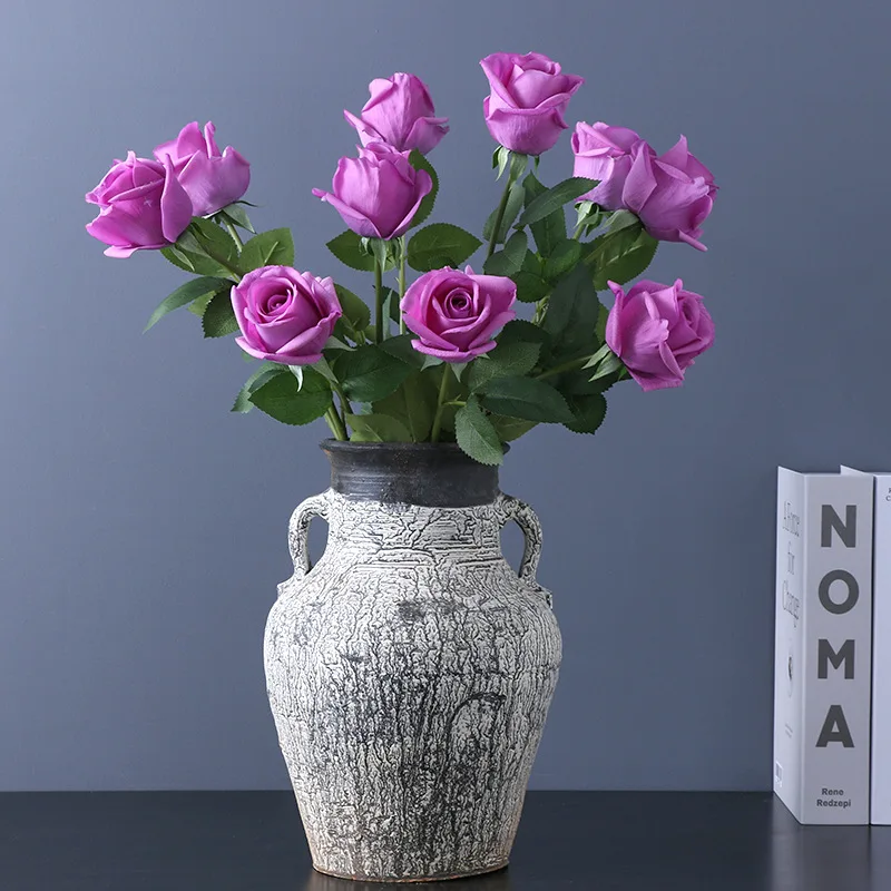 5Pcs Artificial Moisturizing Latex Rose Flower Real Touch Roses Wedding Home Decor Flowers Valentine\'s Day Gift for Her Bouquet