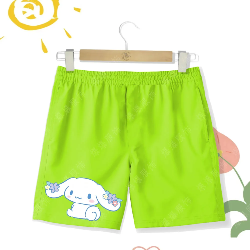 2024 summer new girls casual pants cartoon cute beach shorts swim shorts quick dry sweet laurel dog shorts Sanrio series