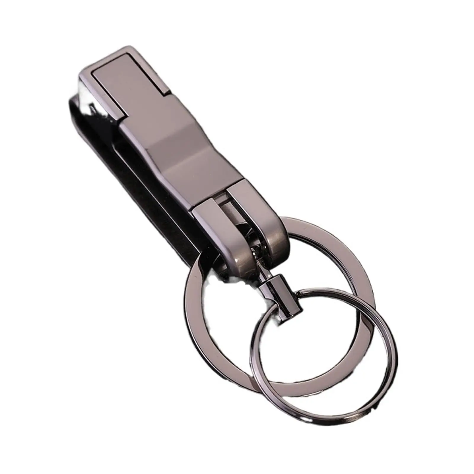 Metal Belt Clip Car Key Chain for Men, Detachable Dual Key Rings, Corrosion Resistant Anti-rust Key Holder