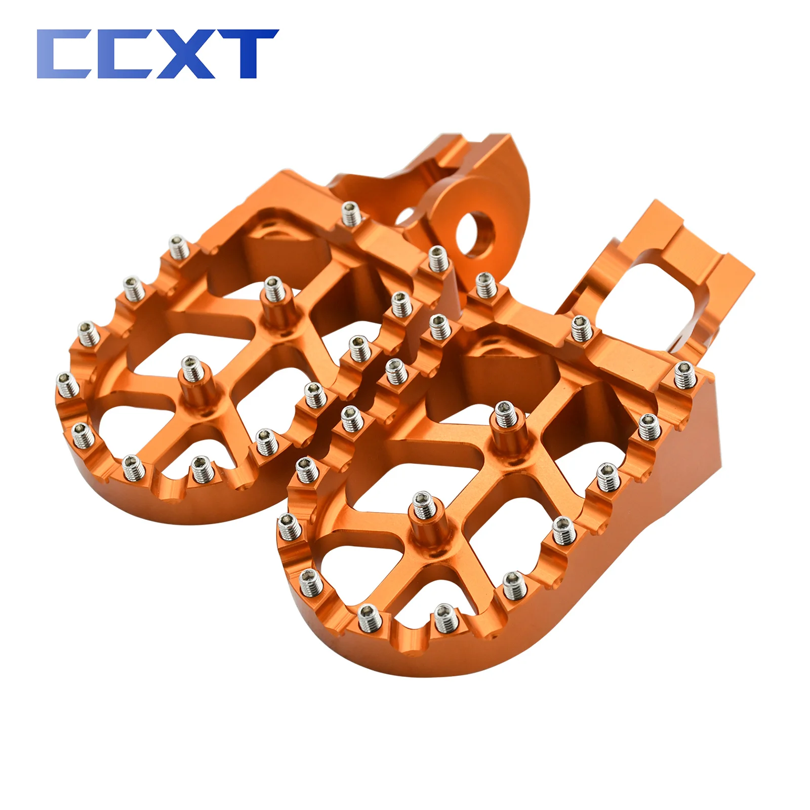 Motorcycle CNC 57mm Wide Foot Pegs Footrest Pedals For Husqvarna TC FC TX FX TE FE 125-501 2017-2022 For KTM EXC SXF XC XCF SX