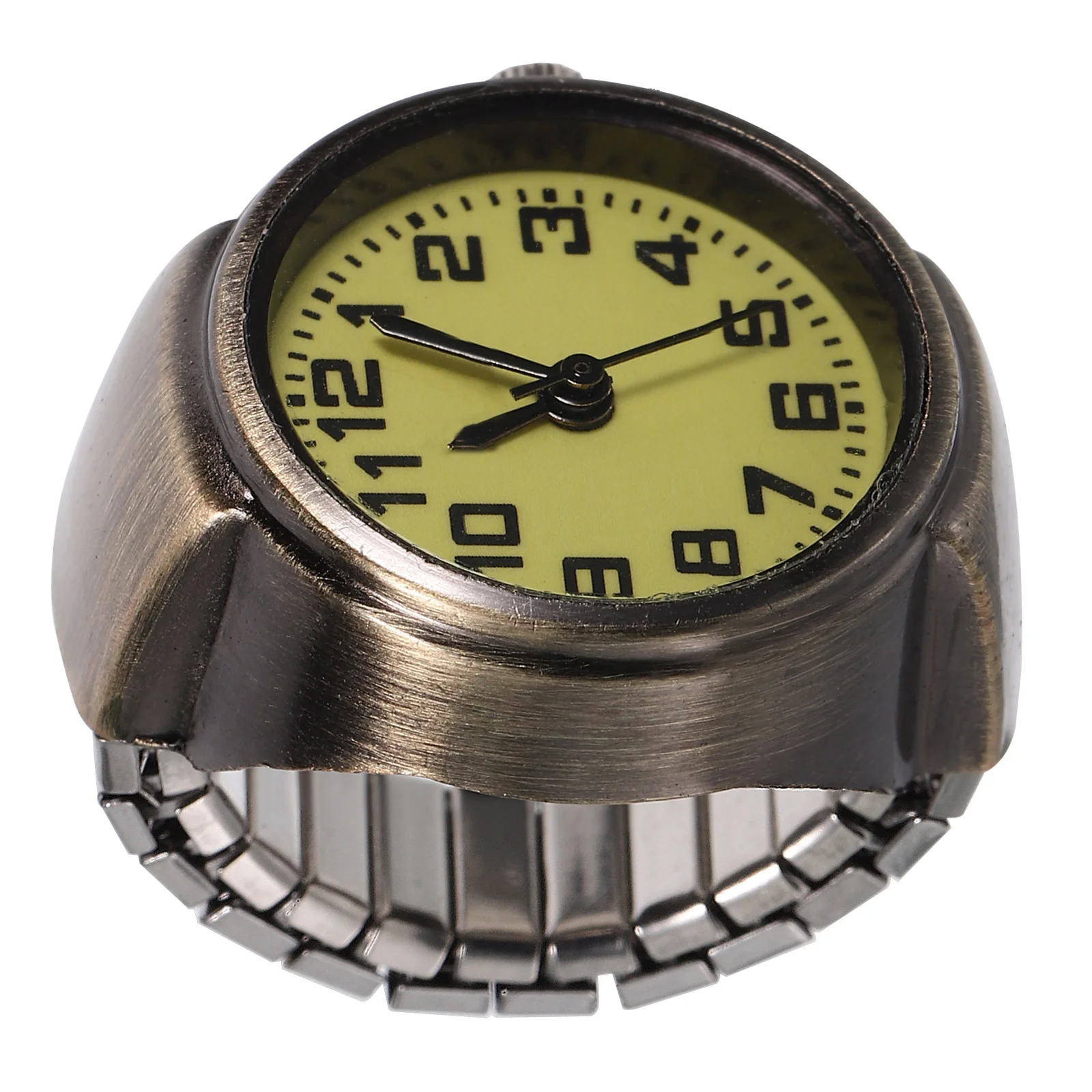 

Retro Finger Watch Vintage Mini Ring Watch Durable Zinc Alloy Adjustable Jewelry Timepiece For Party Meeting Gift Decorative