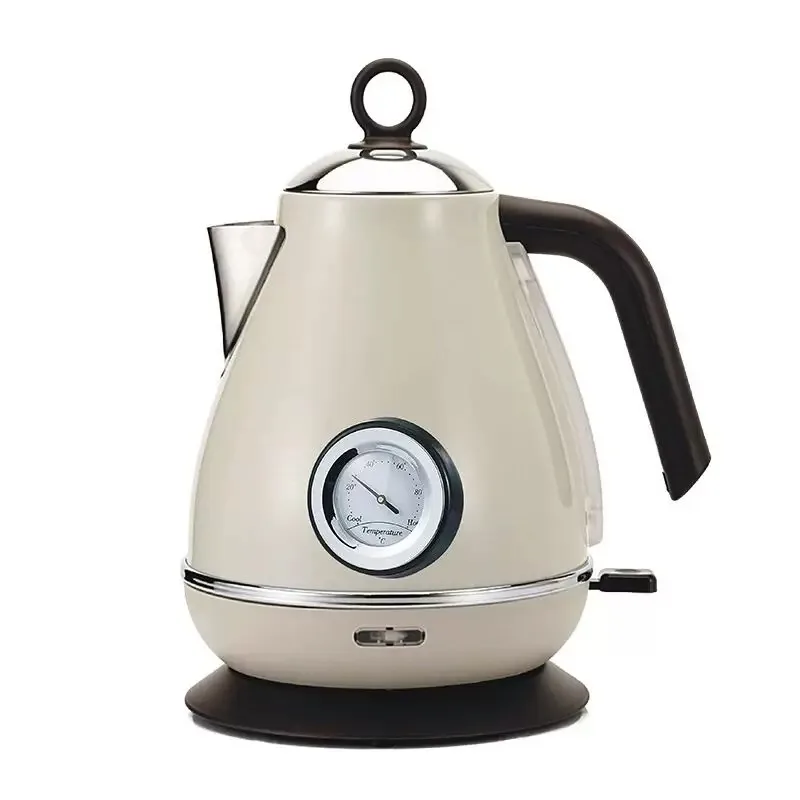 1.7L Retro 304 Stainless Steel Electric Kettle Temp Display Auto Power‑Off Boiling Water Teapot Kitchen Tool view 3