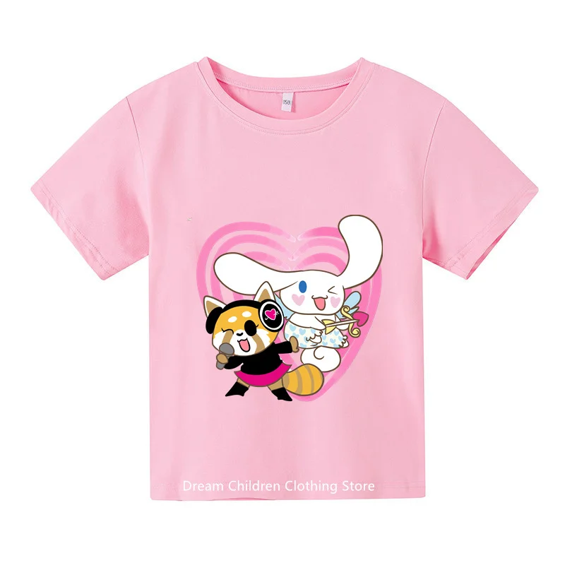 

2024 New Cartoon Student Cotton T-shirt Cute Kids Clothing Girls Summer Boys Short Sleeve Teen Cartoon T-shirt ages 1-14