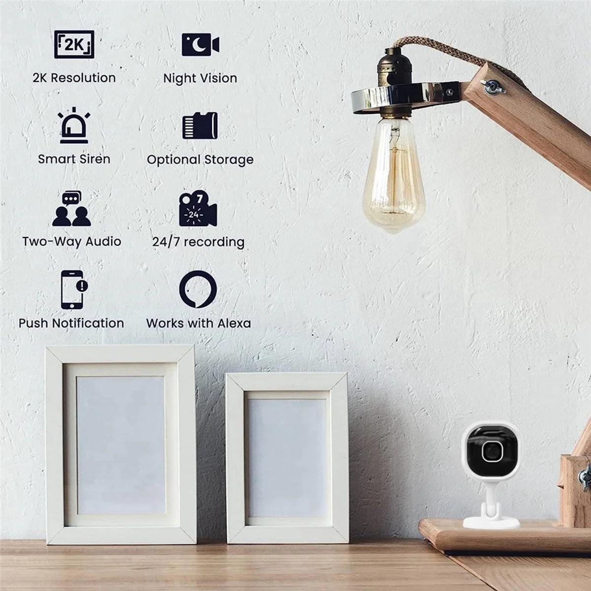 กล้อง WiFi 2K กล้องรักษาความปลอดภัยภายในบ้านในร่มสําหรับกล้องทารก/เก่า/สุนัข/สัตว์เลี้ยงพร้อมแอพโทรศัพท์