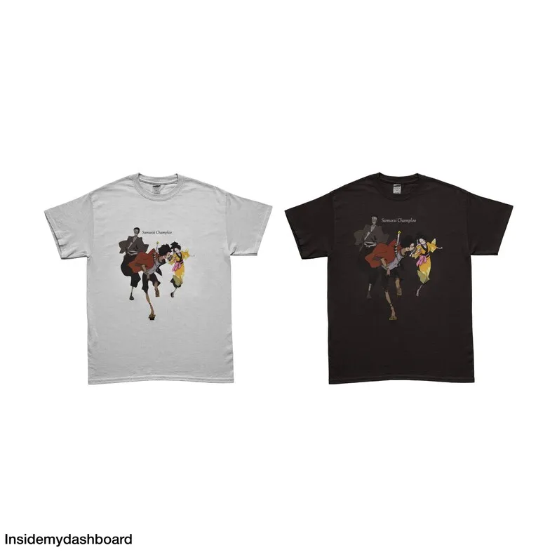 Samurai Champloo Fuu, Mugen & Jin Escaping T-Shirt, Samurai Anime, Nujabes, Cowboy Bebop, Samurai Champloo Shirt