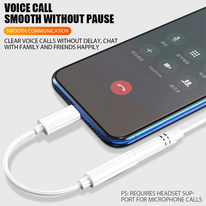 الأصلي سماعة محول لابل آيفون 14 13 12 11 برو Aux مقسم صوت إلى 3.5 مللي متر محول سماعة كابل المقبس #6