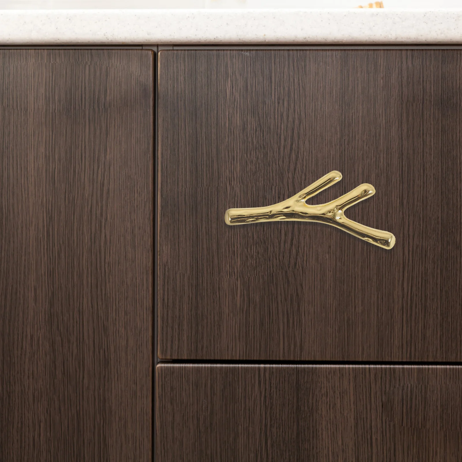 6 قطعة درج برونزي يسحب سبائك الزنك فرع مقابض للخزانة لخزائن الخزائن مزرعة ريفية حديثة #2