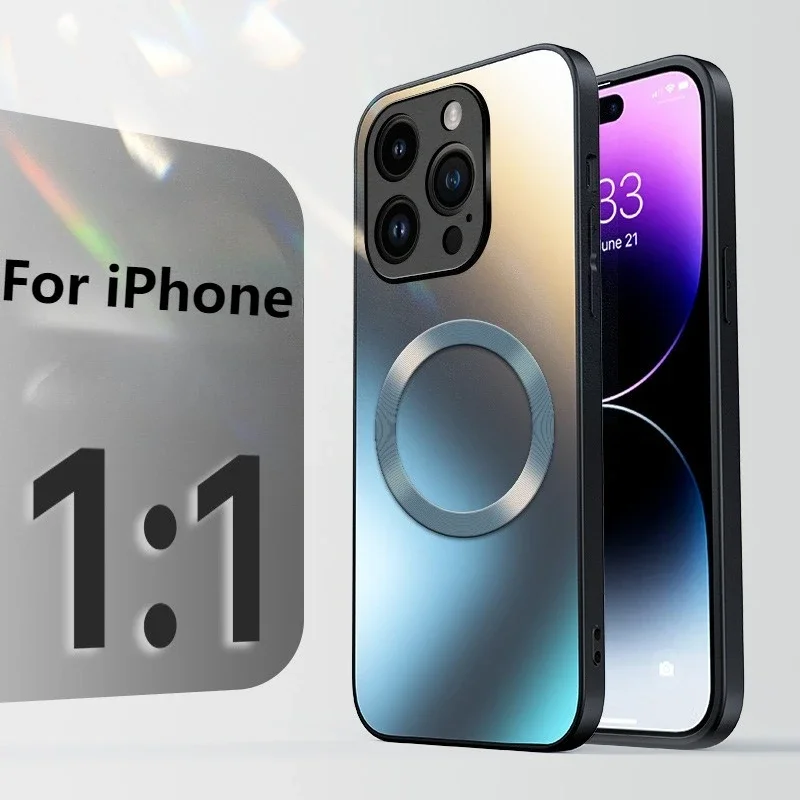 

For IPhone Series Protective Cover Wireless Magnetic Charging Scratch Resistant Anti-fall Anti Fingerprint 16 15 14 13 12 11 X