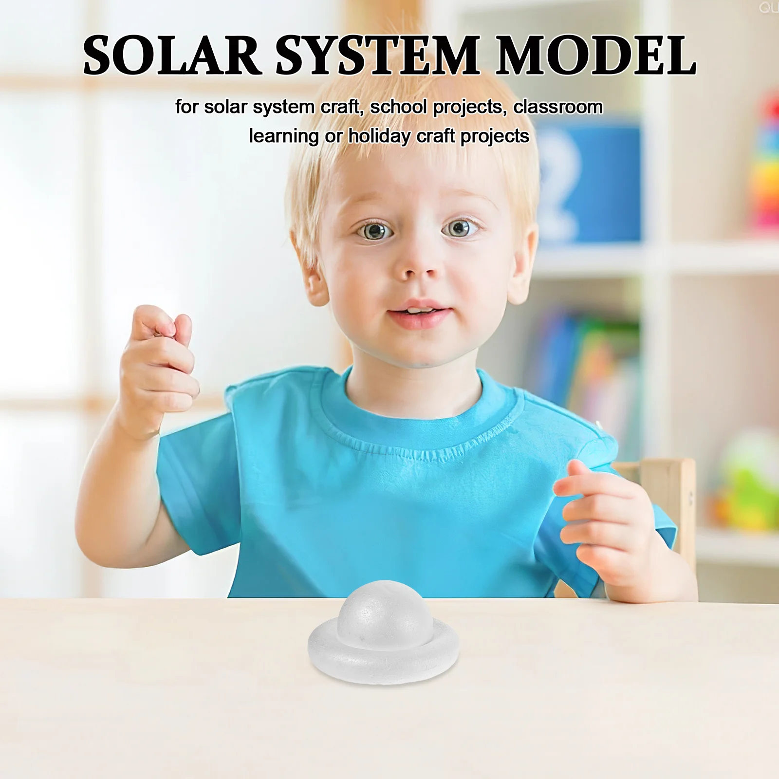 

9Pcs Foam Solar System Kit for School - Round Polystyrene Balls DIY Astronomy Project - Learning Kit for Kids