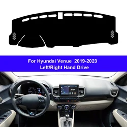 Auto Car Dashboard Cover Dash Mat Carpet Cape for Hyundai Venue 2019 2020 2021 2022 2023 Anti-sun Shade Auto Protector Rug