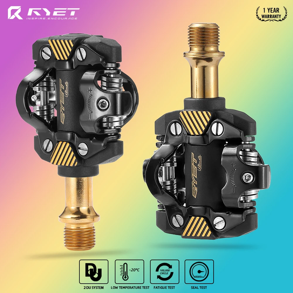 

RYET MTB Bicycle Pedal SPD Clipless Mountain Bike Pedals Mountain Bicycle Pedal Dual Platform MTB Clipless Pedal Bike parts