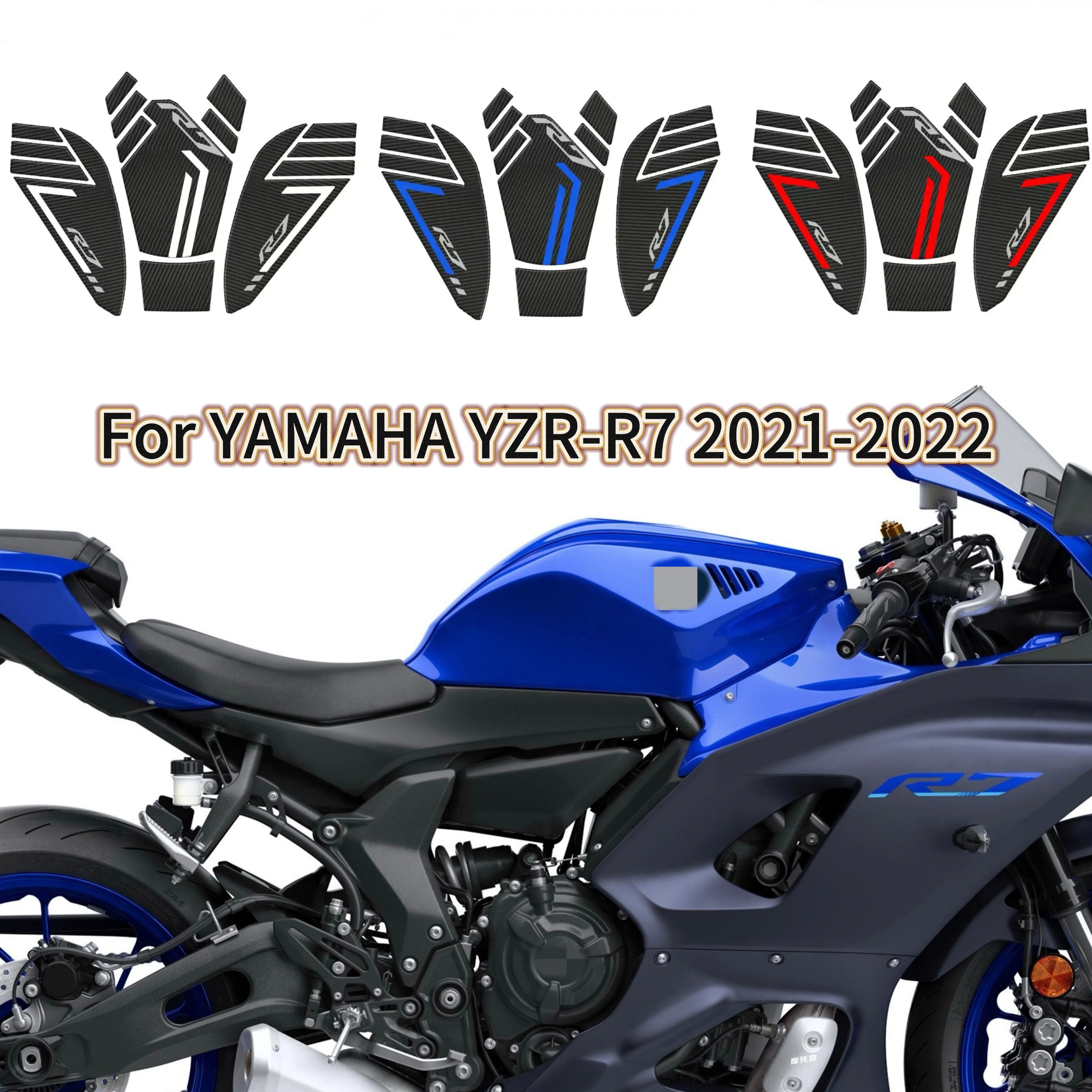 For Yamaha YZR-R7 (including YZR R7 and yzr-r7) 2021-2022, High-Quality Motorcycle Decal, Fuel Tank Sticker and Anti-Slip Sticke