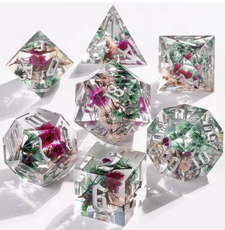 

Dungeons & Dragons Liquid Core Polyhedron Dice Set DND Resin Role-Playing Game Magic Pathfinder - Used for Tabletop Gaming