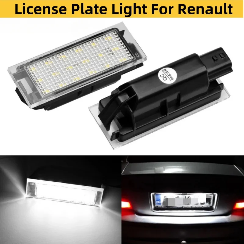 

2pcs Canbus Car LED Number Plate Lamp License Plate Light For Renault Megane 3 Clio Laguna 2 Megane 3 Twingo Master Vel Satis