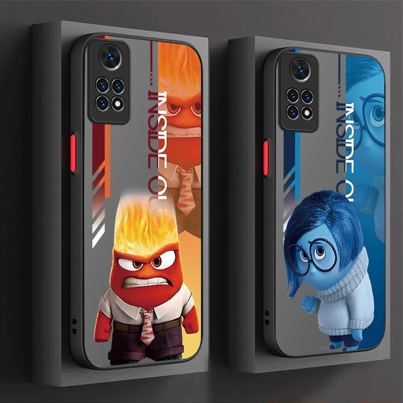Disney Inside Out 2 telefon kılıfı için Xiaomi Redmi not 13 12 11 Pro artı 4G 5G 12S 11S 10 10S 9 9S 8 12C 12C 10C mat sert Funda