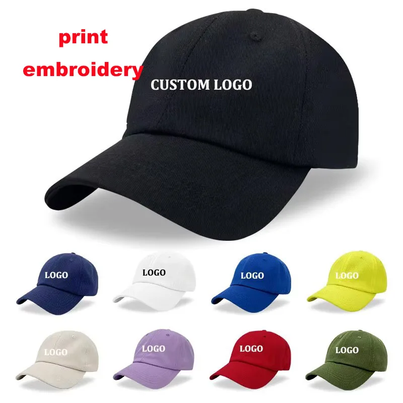 Cheap Soft Cotton Logo Customized Blank Baseball Caps Men Embroidery Print Solid Color Dad Hats Women Unisex Snapback Hat