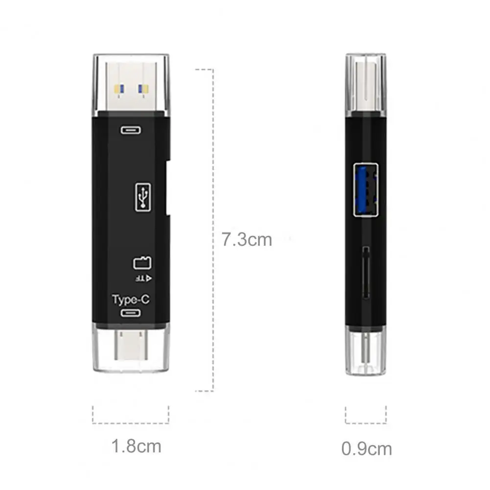 Premium Storage Card Reader  Efficient 5-In-1 Card Reader  Mini USB 3.0 OTG Card Reader