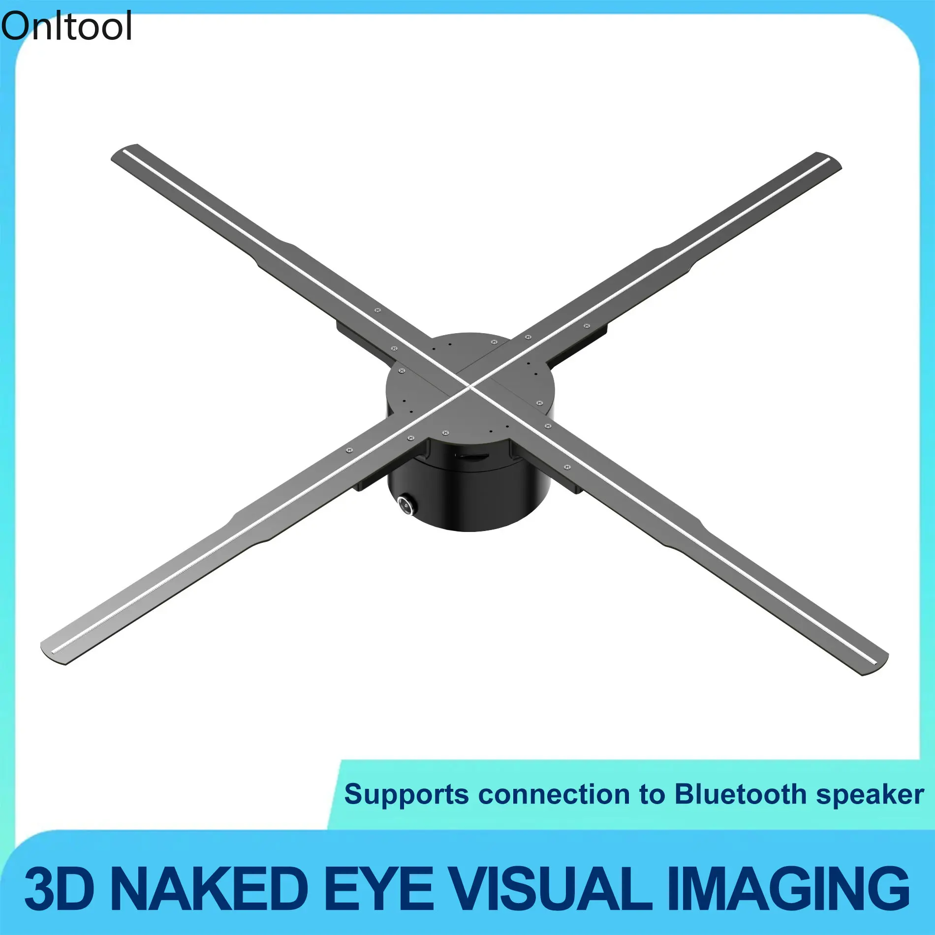 62CM Wifi 3D Holographic Projection Fan Led Advertising Display Holographic Light Remote Control Player 3D Support Image Vide