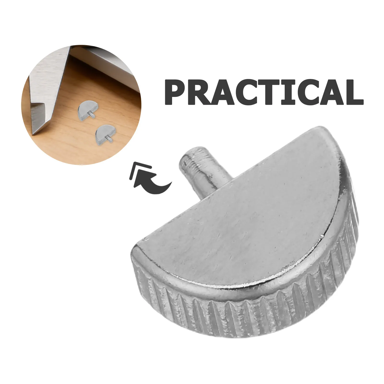 4Pcs Vernier Caliper Half Moon Metal Handle Adjustment Knob Precision Caliper Accessory Replacement Part Measuring Instrument