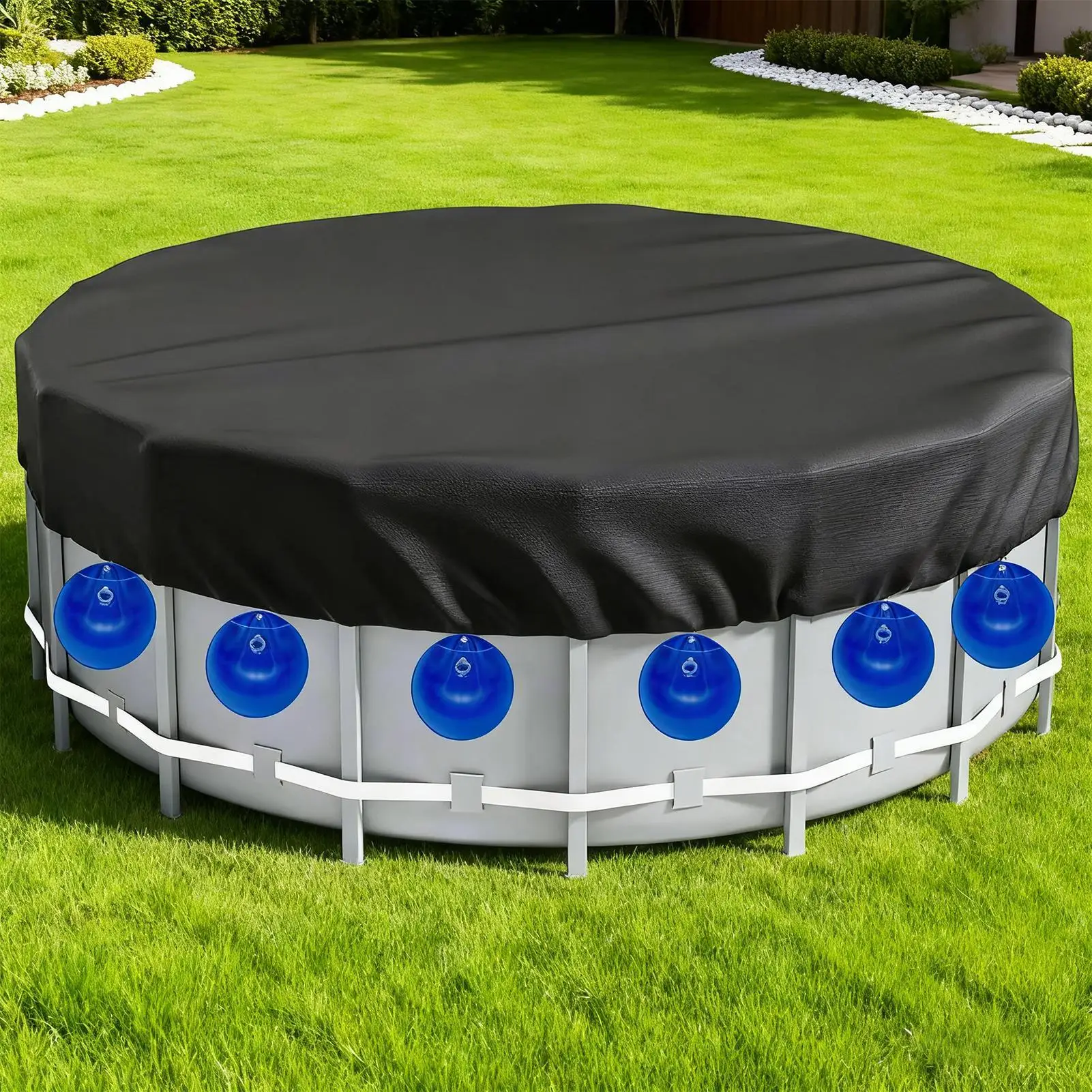Water Bags For Pool Cover 10 Pieces Pool Hangable Water Bags With Buckle Swimming Tub Weights For Poolside Backyard Garden