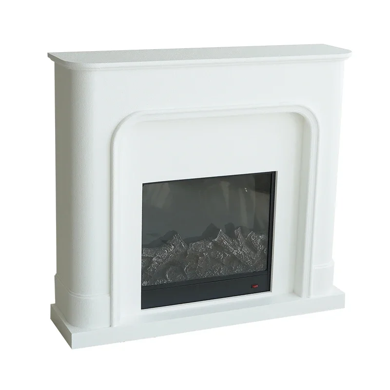 

French fireplace decorative cabinet simulation flame living room porch rack live broadcast background wall
