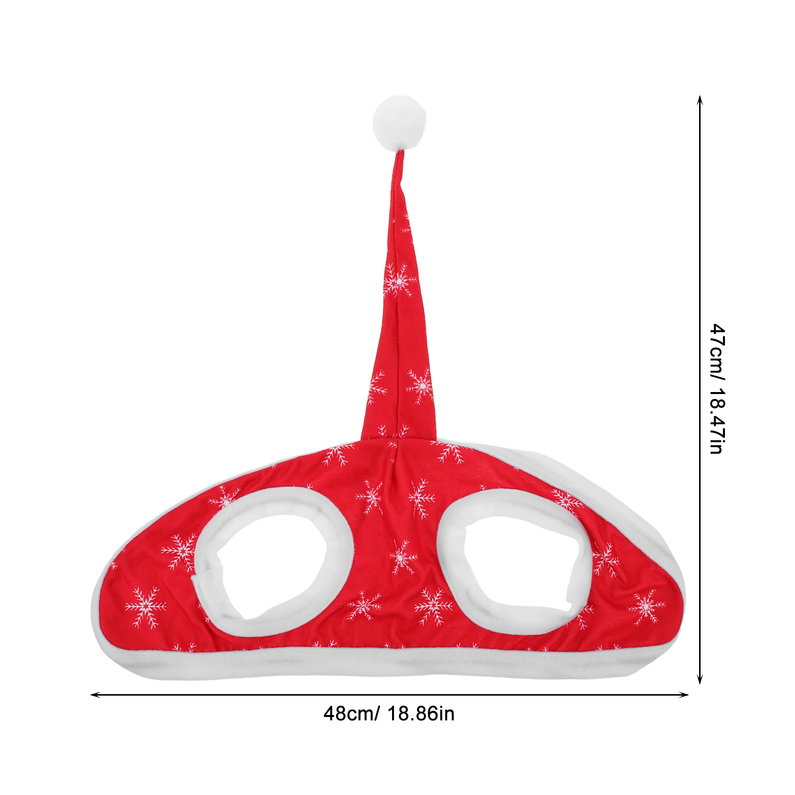 الأحمر ندفة الثلج الحصان عيد الميلاد قبعة عطلة موكب الحظيرة التقطت الصور الفوتوغرافية الخيول عيد الميلاد زي أغطية الرأس الحصان الأذن بونيه #4