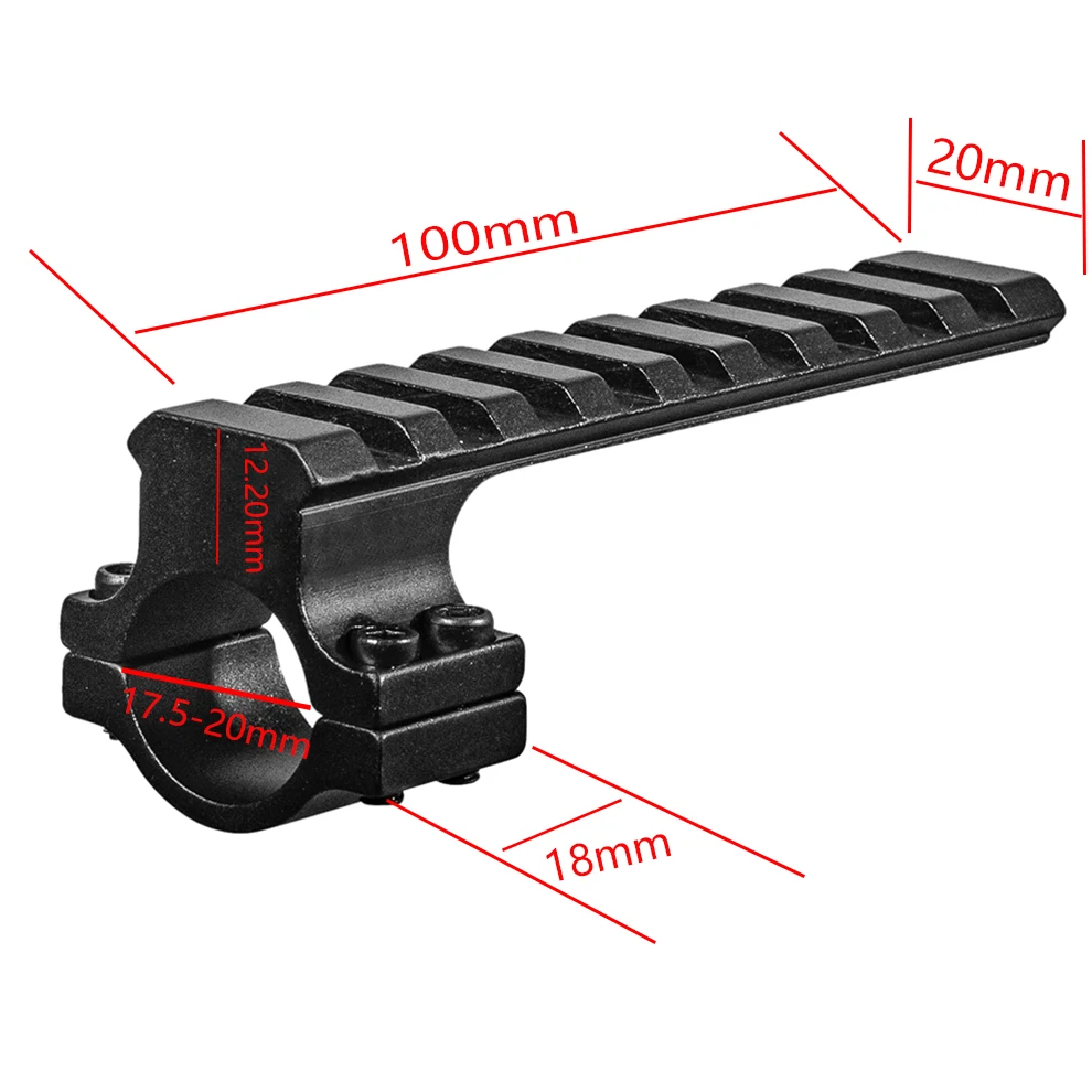 FIRE WOLF 100mm Langes Rohrklammerband mit 20mm Oberrohr, Aluminiumhalterung Passend für 16mm / 17,5-20mm Rohr – Detail 5