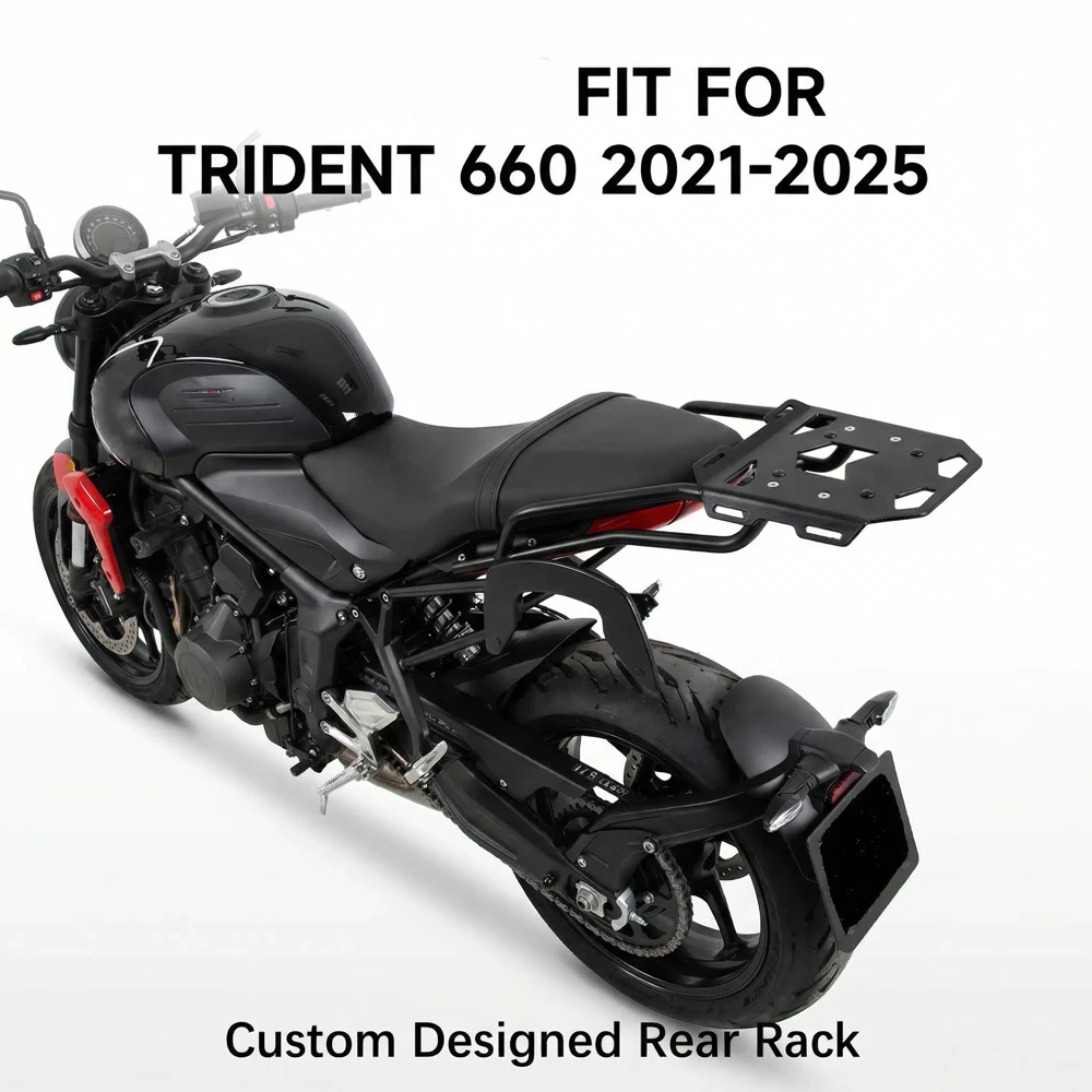 

For Triumph Trident 660 2021 2022 2023 2024 2025 New Motorcycle Black Rear Luggage Rack Cargo Rack Rear Box Carrier Trident660