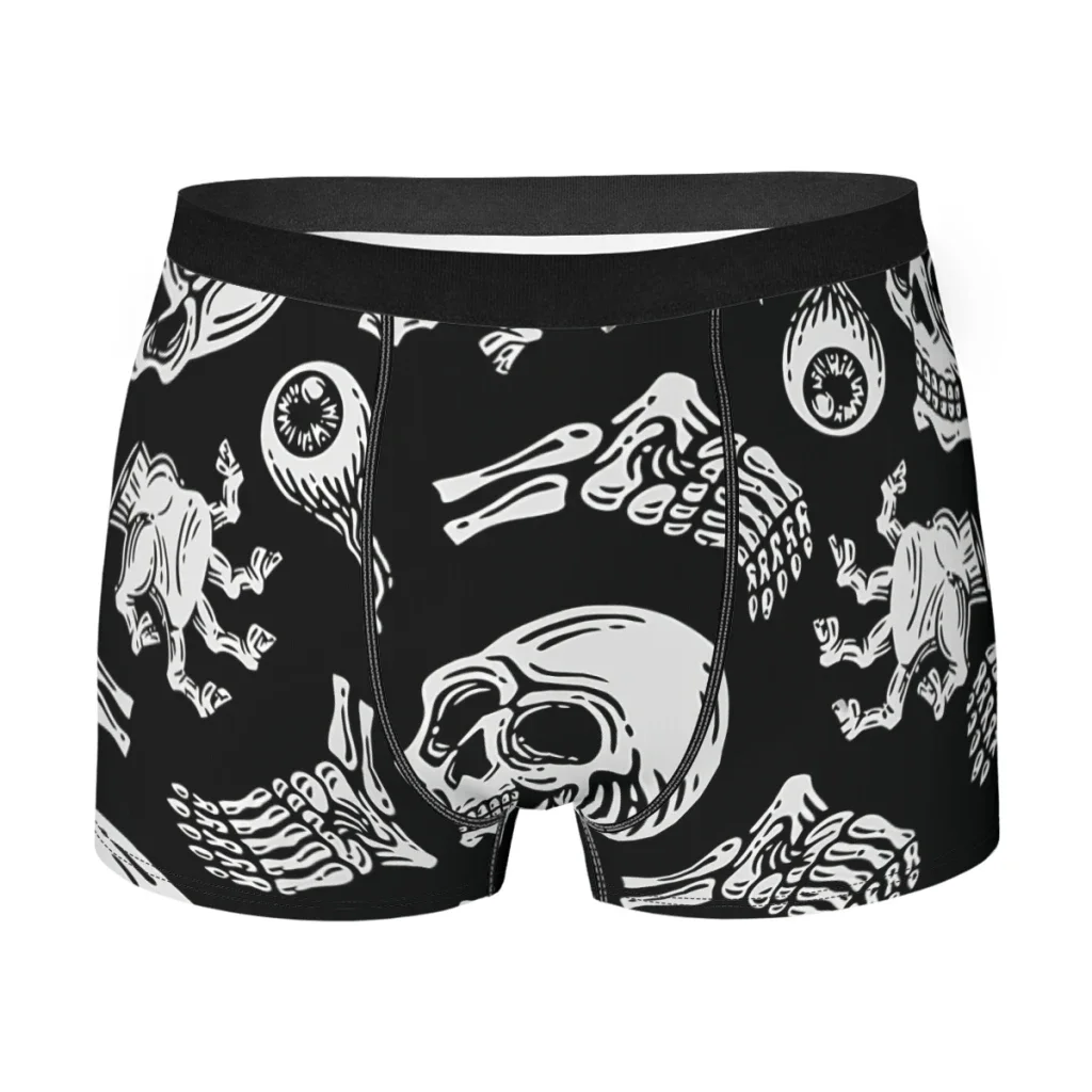 Skull PatternSkull StyleUnderpants Homme Panties Men's Underwear Sexy Shorts Boxer Briefs