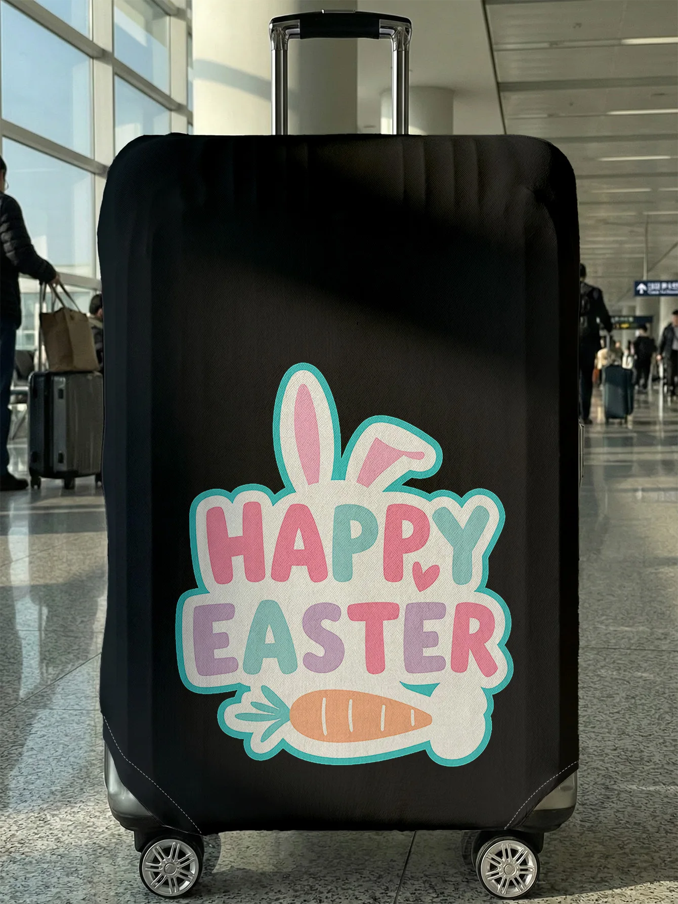 

Cute Rabbit Carrot Luggage Protective Cover, suitable for 18-32 inch luggage covers, luggage handle gloves, travel accessories