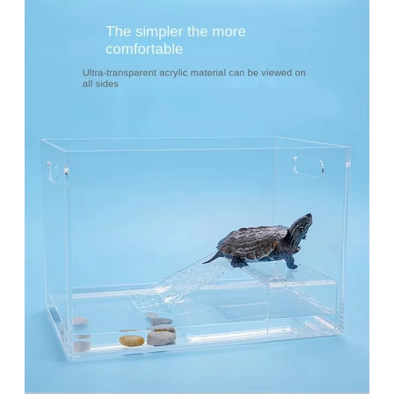 

Custom High Transparent Acrylic Tortoise Tank Modern Style for Household Office Desk Fish Tank for Plexiglass Basking Table
