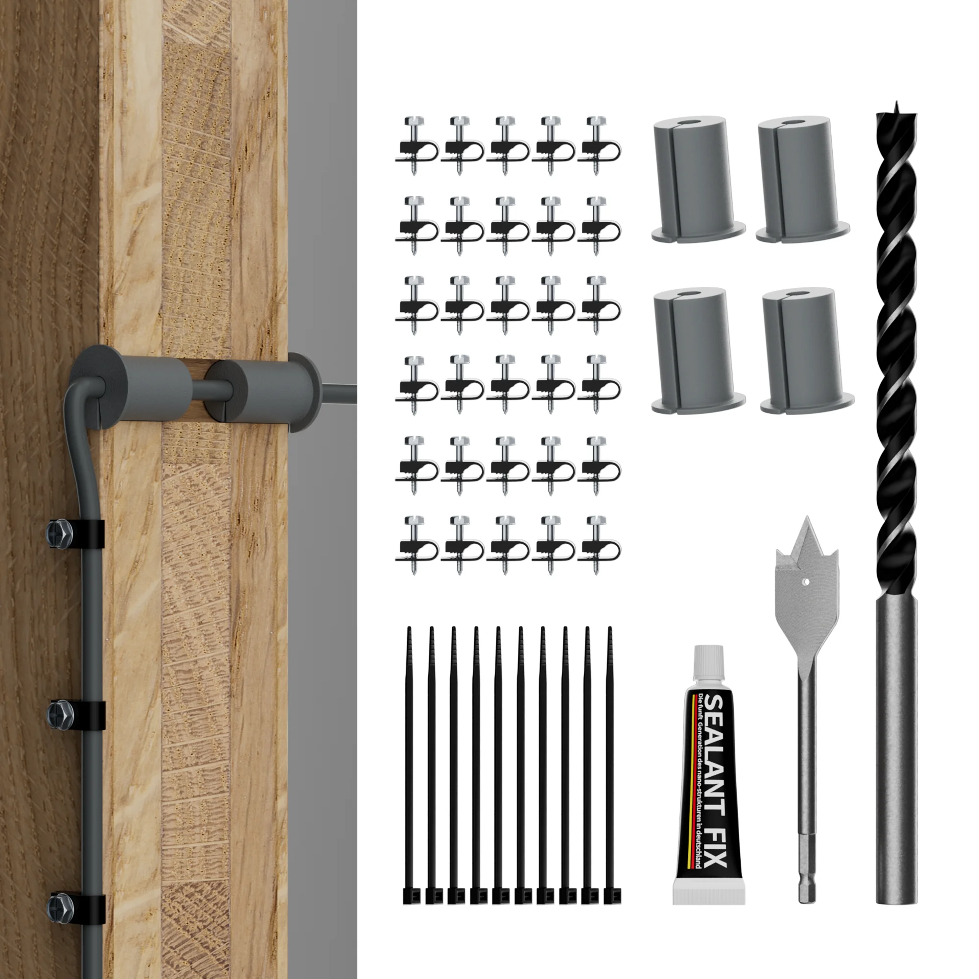 Starlink Cable Routing Kit Wall Pass Through Grommet Mounting Kit 3/4