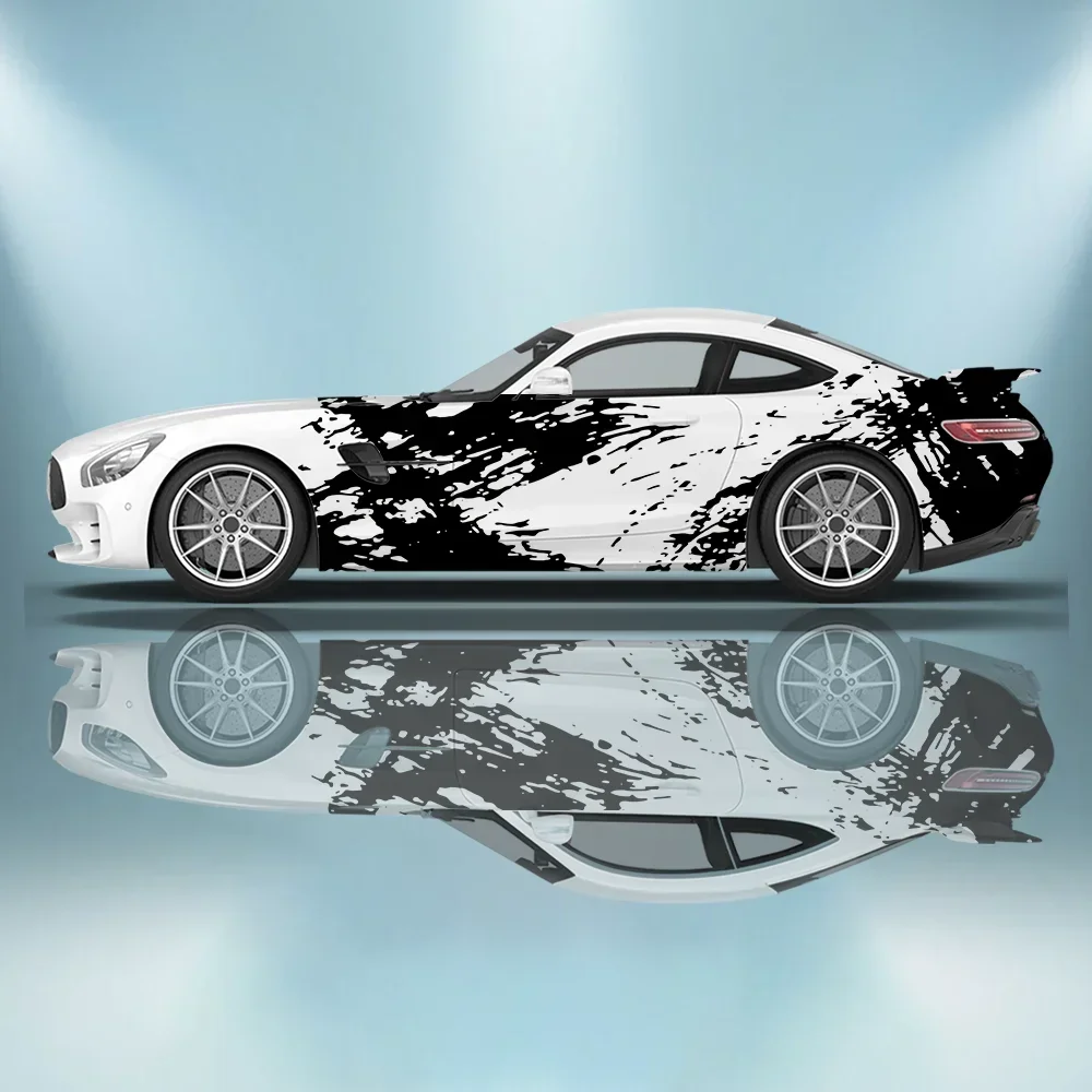 

Irregular Line Print Splash Car Vinyl Wraps Decal Self-adhesive PVC Sticker Suitable for Trucks SUV Decoration Auto Accessories
