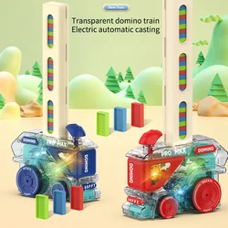 Automatic Dominos Train Set Domino Train Toys for Boys Girls  Family Games Toddlers Christmas Birthday Gifts