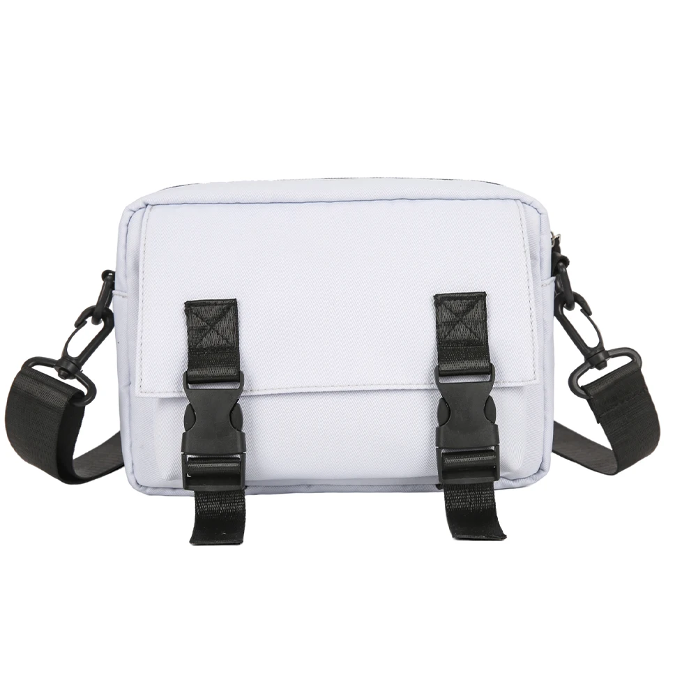 Large Capacity Nylon Shoulder Bag Solid Color Casual Crossbody Bag Messenger Bag Letter for Weekend Vacation Travel Waist Pack