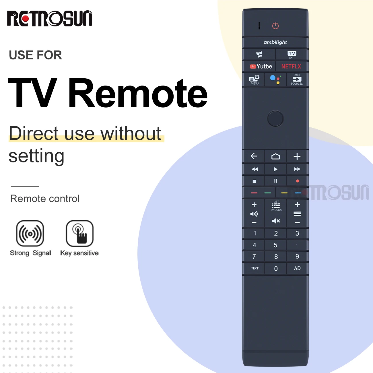 RC4304505ควบคุมระยะไกลแบบดั้งเดิม398GM08BEPHN0002PH 01RP สำหรับ Philips Smart LCD LED TV