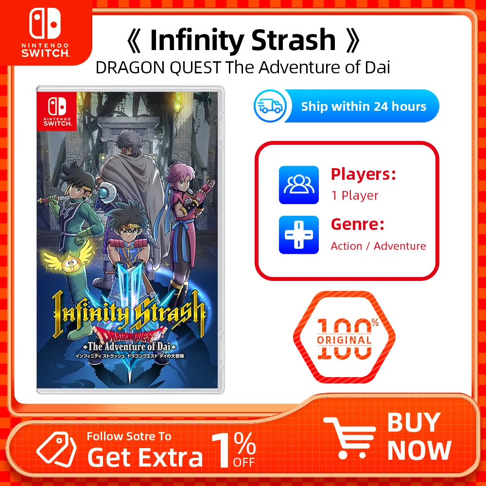 Infinity Strash - Dragon Quest : The Adventure of Dai - Physical Game Card for Switch Oled Lite